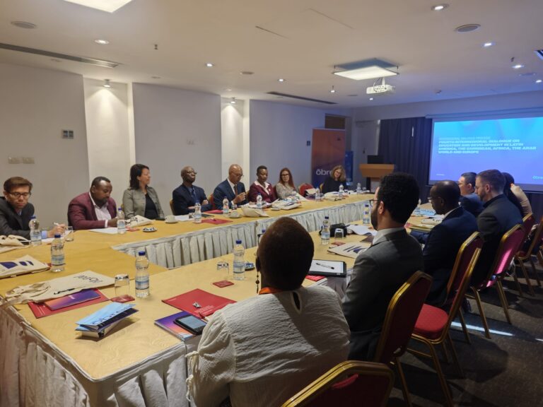 Government and diplomatic representatives at the Interregional Dialogue Policy Breakfast in Addis Ababa